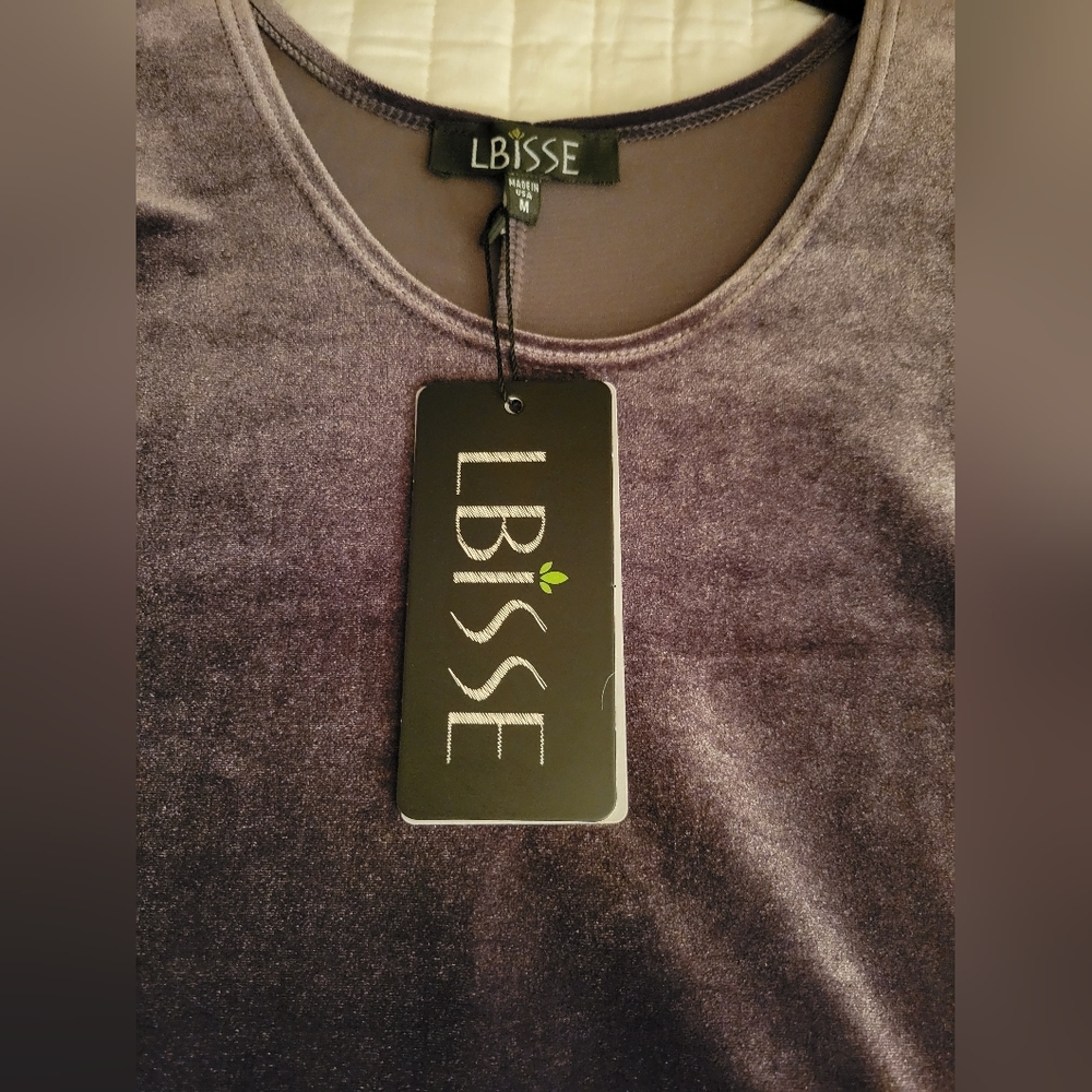 Lbisse velvet look Sleeveless Dress NWT